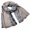 Classic warm double-sided scarf - grey and beige - 1/3