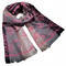 Classic warm double-sided scarf - grey and pink - 1/3