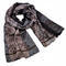 Classic warm double-sided scarf - grey and brown - 1/3