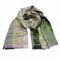 Classic warm double-sided scarf - grey and dark green - 1/2