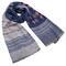 Classic warm scarf - blue and grey - 1/3