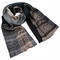 Classic warm double-sided scarf - black and brown - 1/3