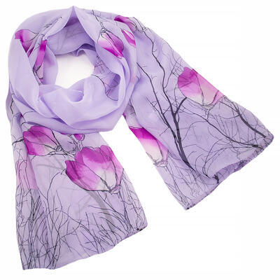Classic women's scarf - light violet