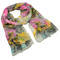Classic women's scarf - grey and pink - 1/2