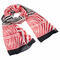 Classic women's scarf - red and white - 1/2
