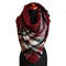 Blanket square scarf - red and white - 1/2
