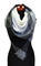 Blanket square scarf - black and white - 1/2