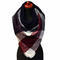Blanket square scarf - black and wine red - 1/2