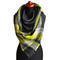 Blanket square scarf - dark grey and yellow - 1/2