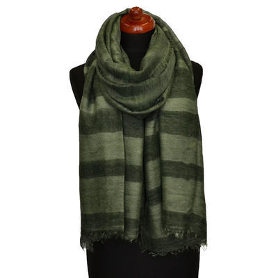 Classic cotton scarf - green