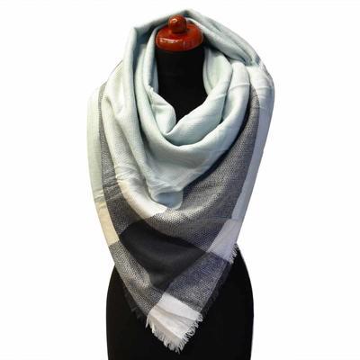Blanket square scarf - light blue - 1