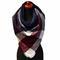 Blanket square scarf - dark blue and wine red - 1/2