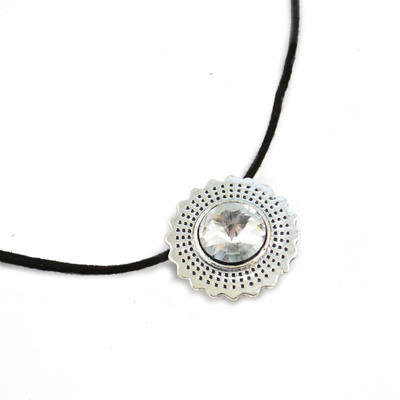 Necklace - silver grey