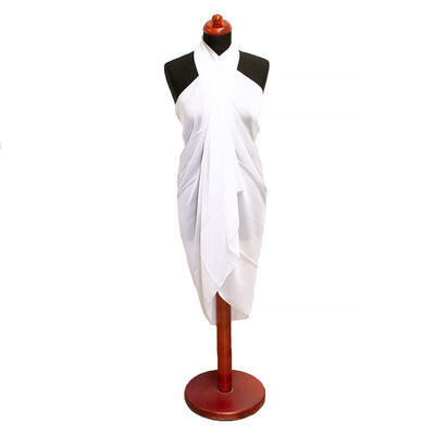 Women's pareo/beach scarf - white