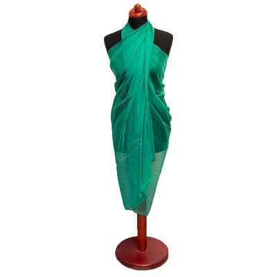 Women's pareo/beach scarf - green