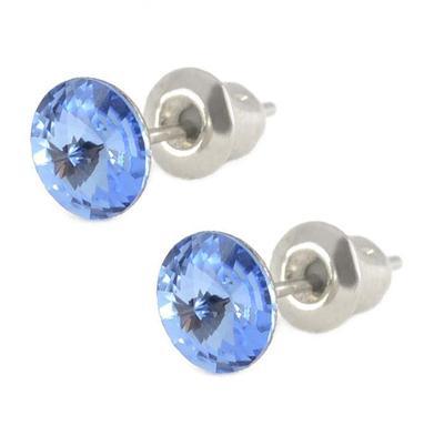 Rivoli Light Sapphire Mikro earrings made with SWAROVSKI ELEMENTS