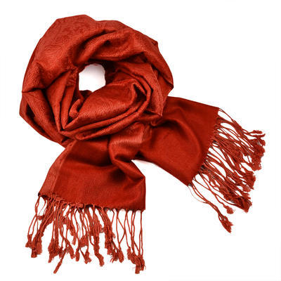 Classic cashmere scarf - orangebrown