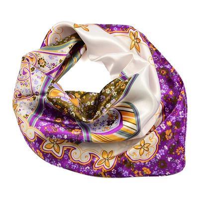 Small neckerchief 63sk004-01.33 - violet and white - 1