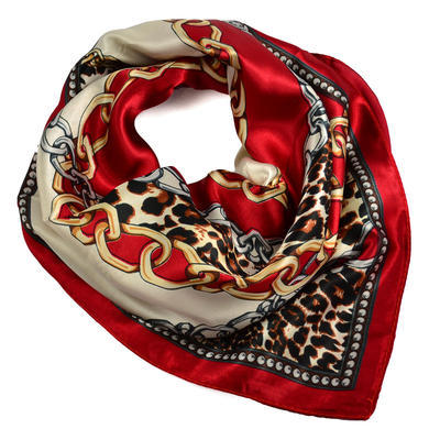 Small neckerchief 63sk007-20.40 - red and brown - 1