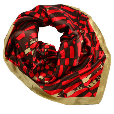 Small neckerchief 63sk009-20.40 - red and bronze - 1
