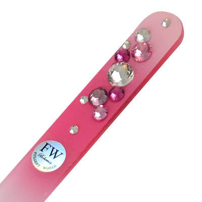 Glass nail file with Swarovski crystals - violet - 1