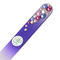 Glass nail file with Swarovski crystals - violet - 1/2