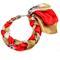 Jewelry scarf Florina - red and brown - 1/3