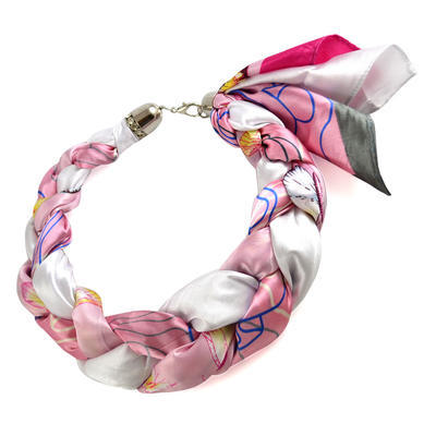 Šátek-náhrdelník Florina 299flo009-23.01 - růžovobílý - 1