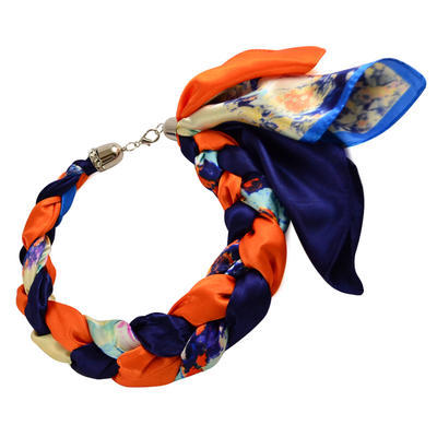 Šátek-náhrdelník Florina 299flo009-36.11 - modrooranžový - 1