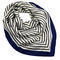 Square scarf - white and blue - 1/2