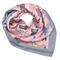 Square scarf - pink and grey with dogs - 1/2