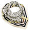 Square scarf - white and blue - 1/2
