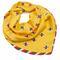 Square scarf - yellow with print - 1/2