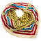 Square scarf - yellow and beige - 1/2