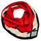 Square scarf- red and white - 1/2