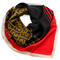 Square scarf- red and black - 1/2