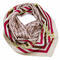 Square scarf- pink and white - 1/2