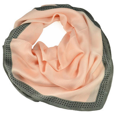 Square scarf- pink and grey - 1