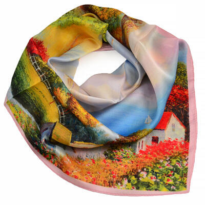 Small square scarf- multicolor - 1