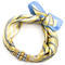 Jewelry scarf Stewardess - yellow and blue - 1/2