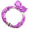 Jewelry scarf Stewardess - violet and white - 1/2