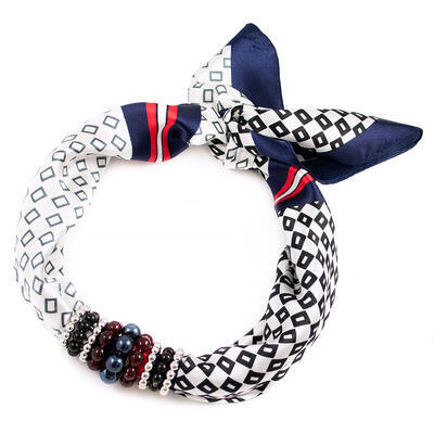 Jewelry scarf Stewardess - light blue - 1