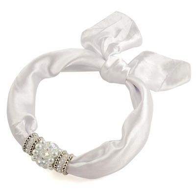 Jewelry scarf Stewardess - white - 1
