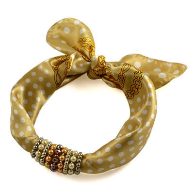Jewelry scarf Stewardess - golden beige - 1