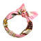 Jewelry scarf Stewardess - pink and white - 1/2