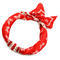 Jewelry scarf Stewardess - red and white - 1/2
