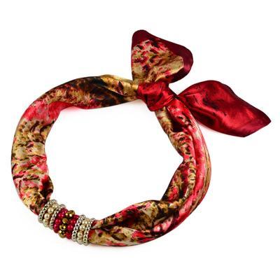 Jewelry scarf Stewardess - dark red - 1