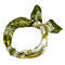 Jewelry scarf Stewardess - olive green and white - 1/2