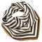 Small neckerchief - white and brown with stripes - 1/2