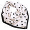 Small neckerchief - white and black polka dot - 1/2
